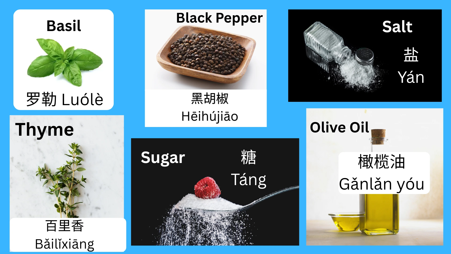 Spices and marinade